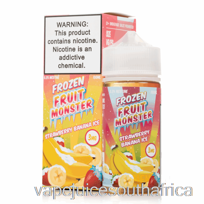 Vape Pods Ice Strawberry Banana - Frozen Fruit Monster - 100Ml 0Mg